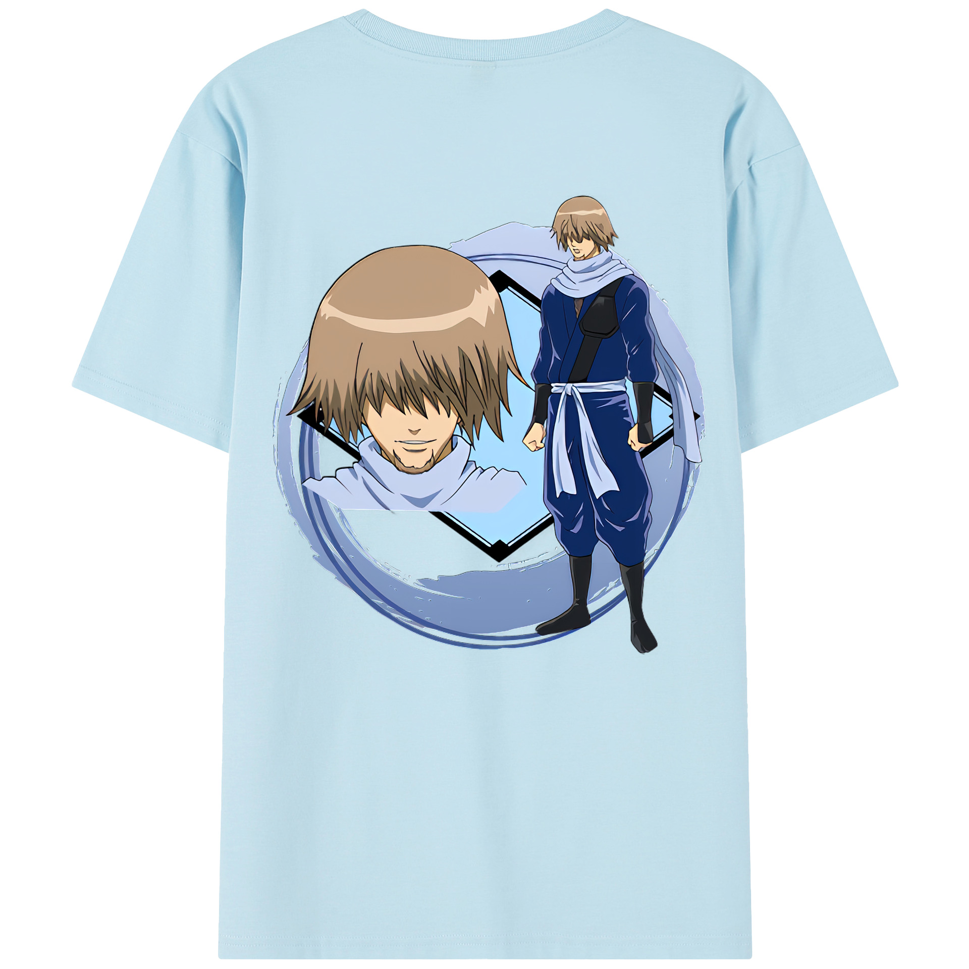 （画像用） ぎんたま 坂田銀時（さかたぎんとき） 神楽 志村新八（しむら しんぱち） GINTAMA Sakata Gintoki Kagura Shimura Shinpachi 綿100％半袖Tシャツ（背面プリント）